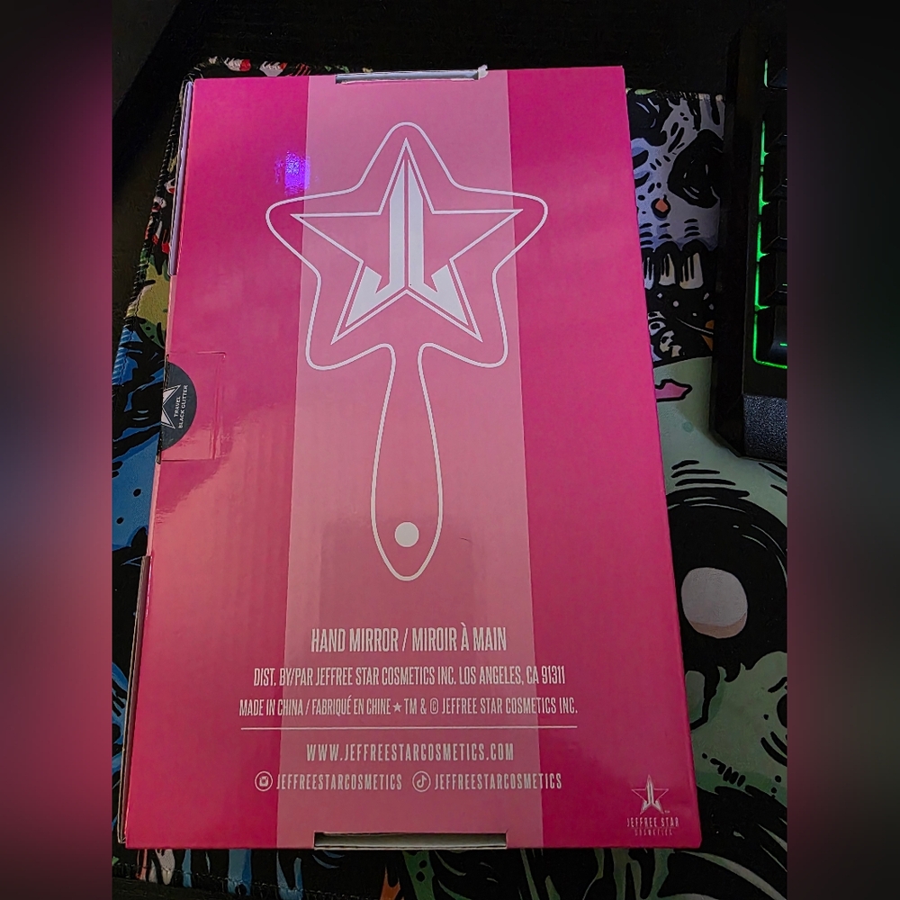 J* Black Glitter Travel Hand Mirror - Picture 2 of 3